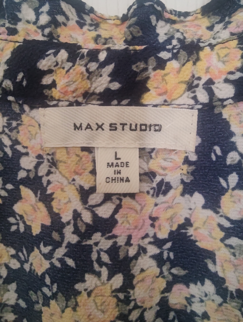 Max Studio Sleeveless 3 Tiered Blue Floral Maxi Dress with Smocked Waist - Picture 6 of 8